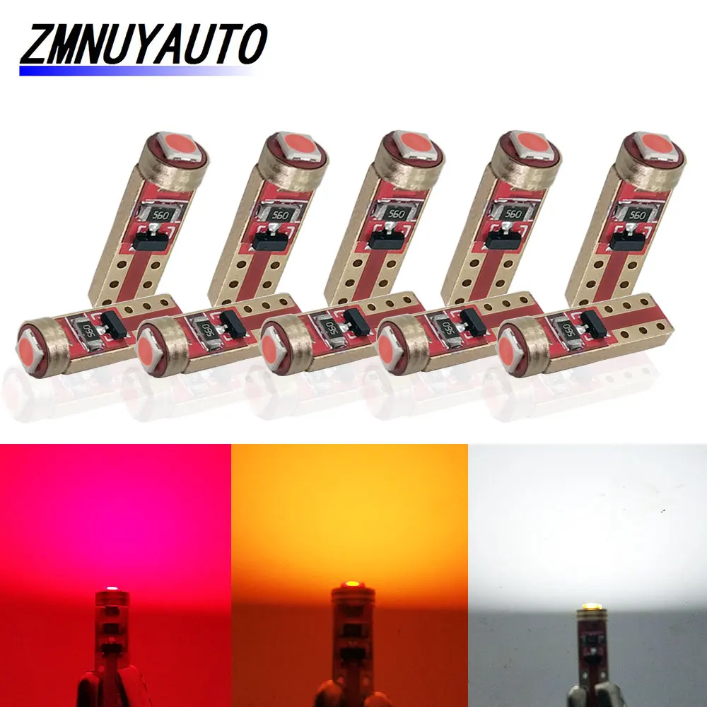 10 шт. Автомобильные светодиодные лампы T5 1SMD 3030 74 Вт 12 В|Сигнальная лампа| |