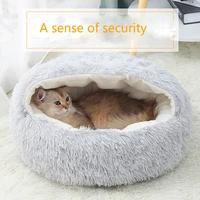 new cat nesk hiding house plush lounger winter warm bed cave box small puppy and medium dogs kennel kitten pet goods supplies