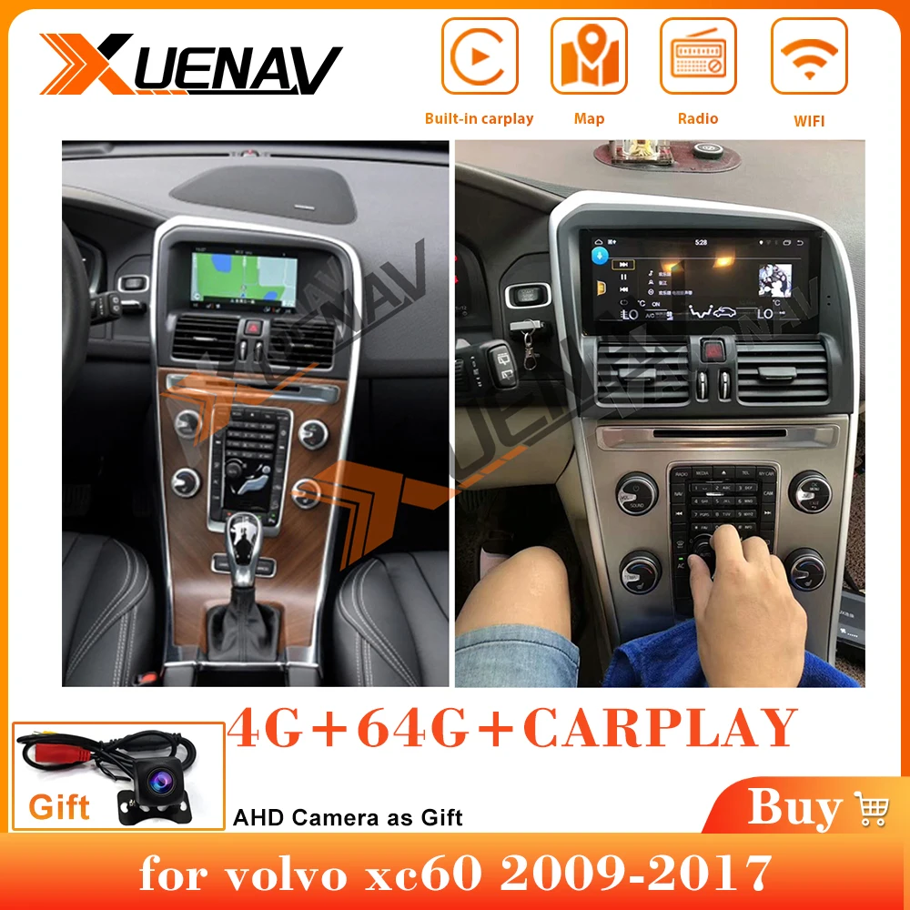 GPS для volvo xc60 радио авто dvd плеер 2009 2017 видеорегистратор FM онлайн