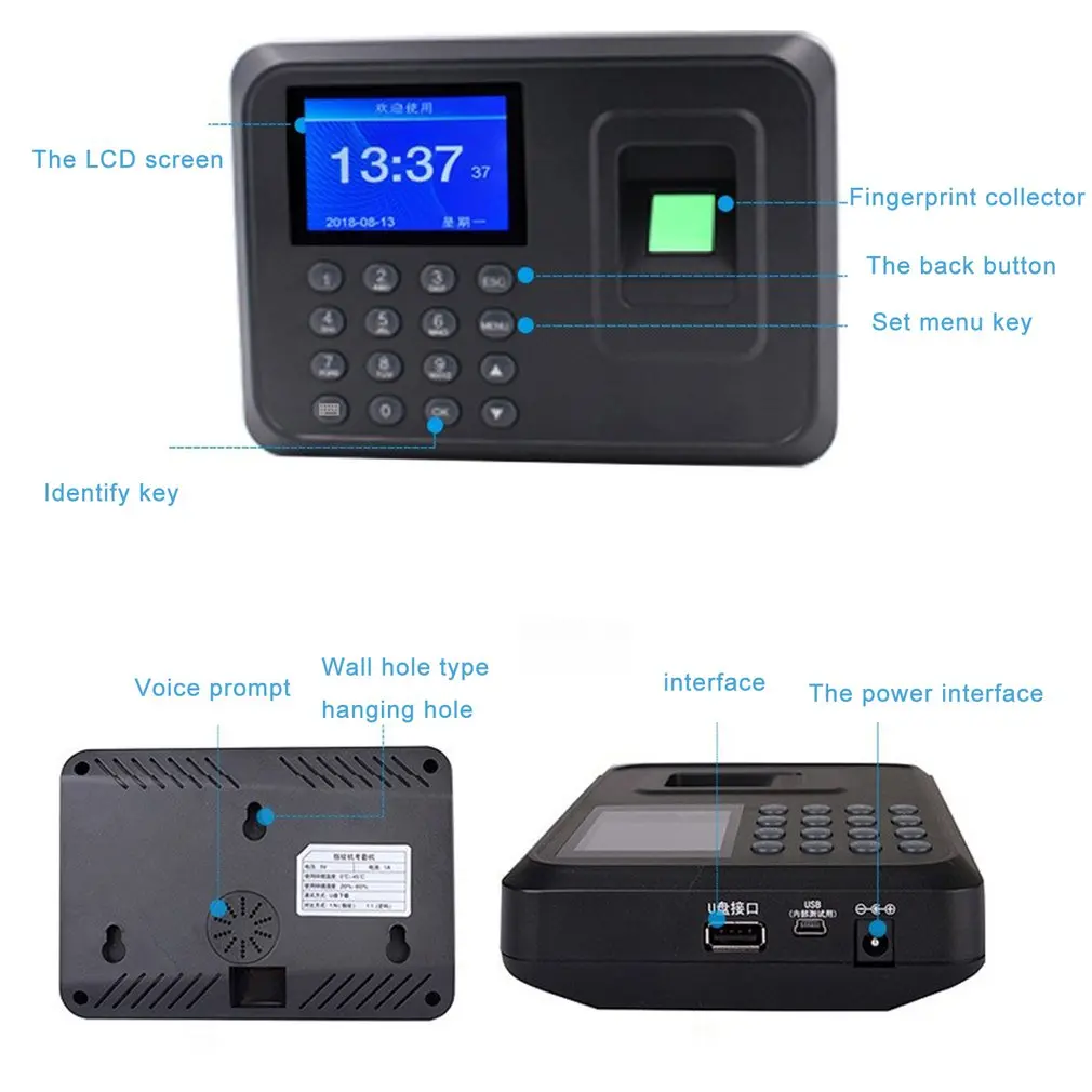 Многострановый язык Распознавание отпечатков пальцев посещаемость машина для