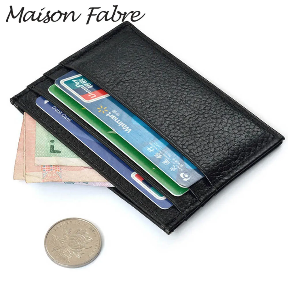Maison Fabre business men credit Card Holder wallet mini vintage leather Women coin purse small for cards | Багаж и сумки