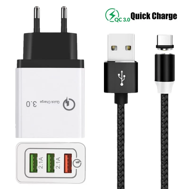 18 Вт быстрое зарядное устройство 3 0 Магнитный USB C кабель для Sony Xperia 1 5 10 plus XA1 XA2 Ultra