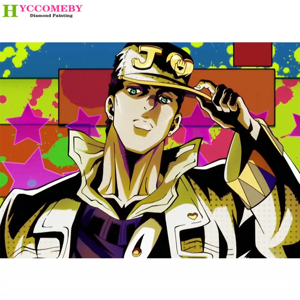 Полностью квадратная Алмазная вышивка крестиком японское аниме Jojo Необычные