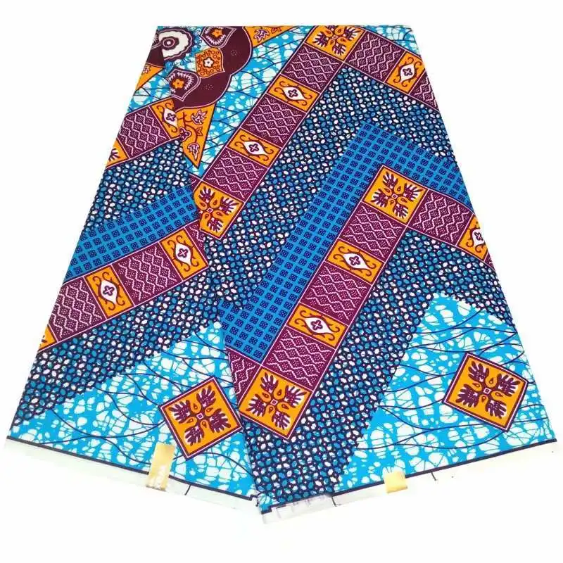 

Nigerian Ankara African Polyester Wax Prints Fabric tissu Wax High Quality 6 yard African Fabric for Party Dress Free Shipping