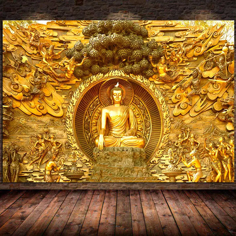 

Buddhism Canvas Painting Posters Prints Religion Decoration Lord Buddha Wall Art Pictures for Living Room Cuadros Decor Unframed