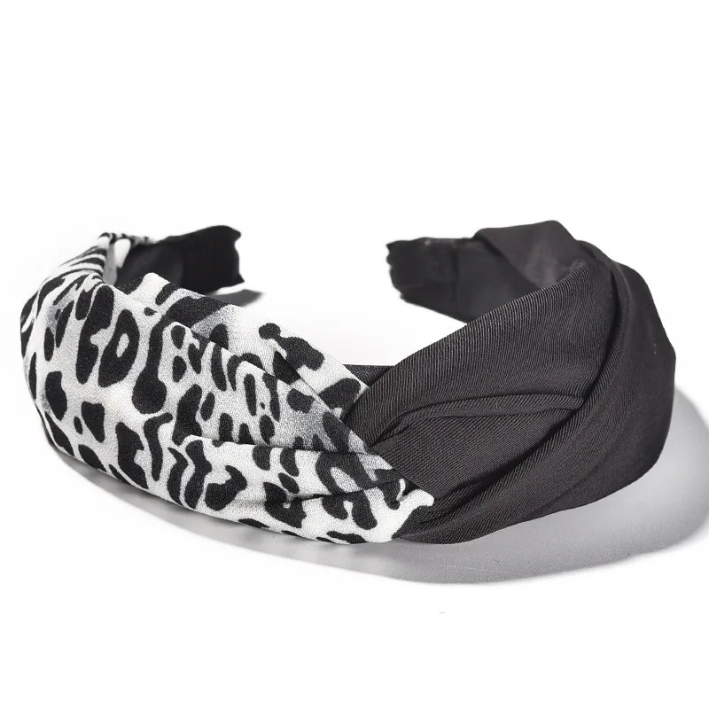 Bohemian Leopard Knot Hairband Ladies Ethnic Geometric Pattern Snake Animal Print Knotted Hair Accessories |