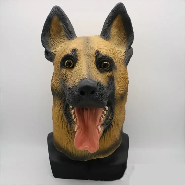 

Wolf Dog Police Dog Headgear Cute Animal Dog Headgear Cos Costume Halloween Party Latex Headgear Mask