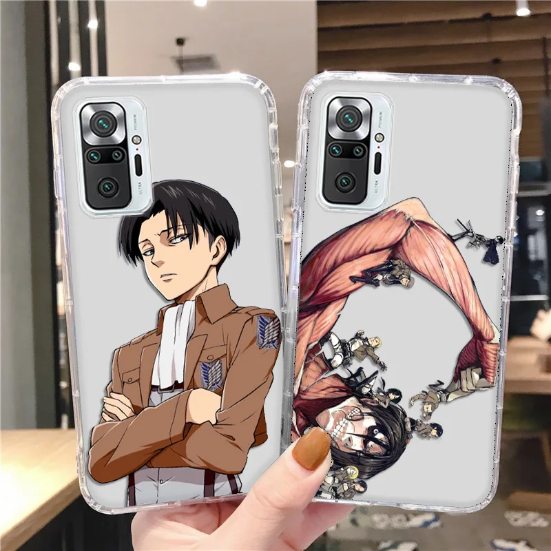 Attack On Titan Anime Case For Xiaomi Redmi Note 10 Pro Case For Xiaomi Redmi Note 11 9 Pro 8 8T 7 9S 10S 10Pro 9Pro Soft Covers