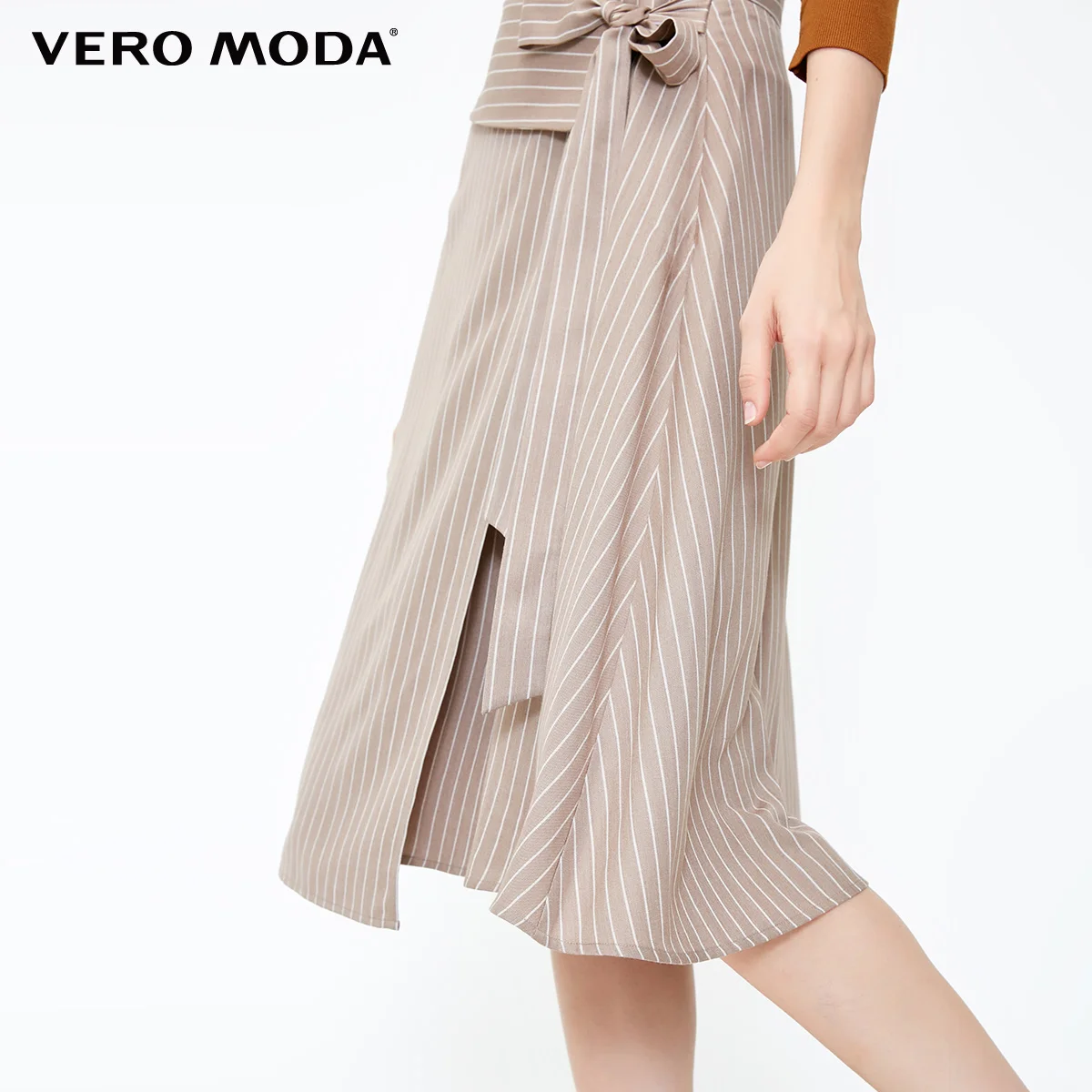 Vero Moda Новые поступления Полосатая юбка со шнуровкой со средней талией | 318316549