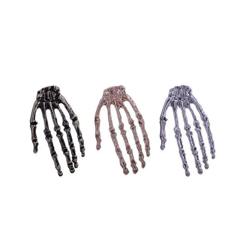 1Pair New Trend Personality Exaggerated Punk Style Gothic Retro Skull Hand Claw Bone Earrings | Украшения и аксессуары