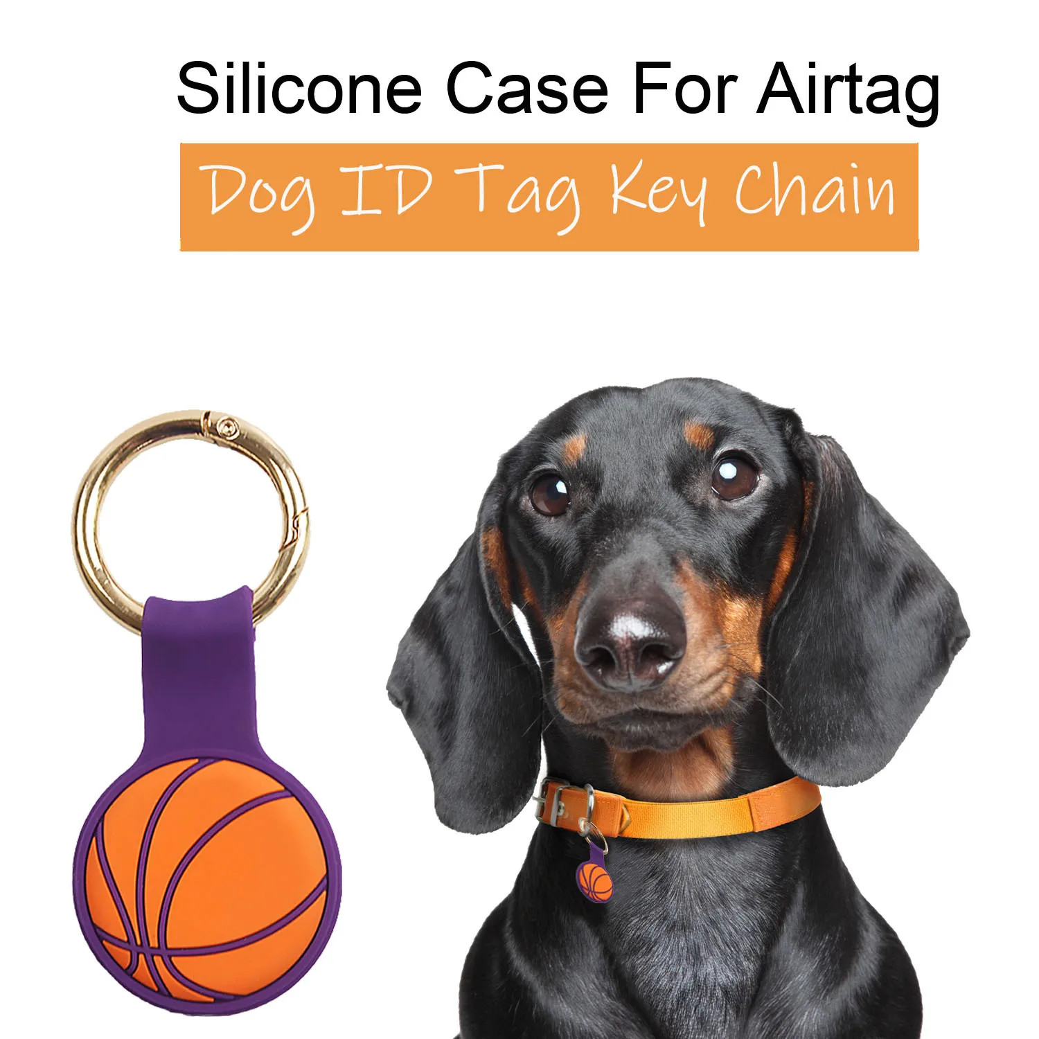 

Protective Case for AirTags Tracker Protector Silicone Soft Shell Flower Basketball Anti-lost Airtag Cover keychain Accessories