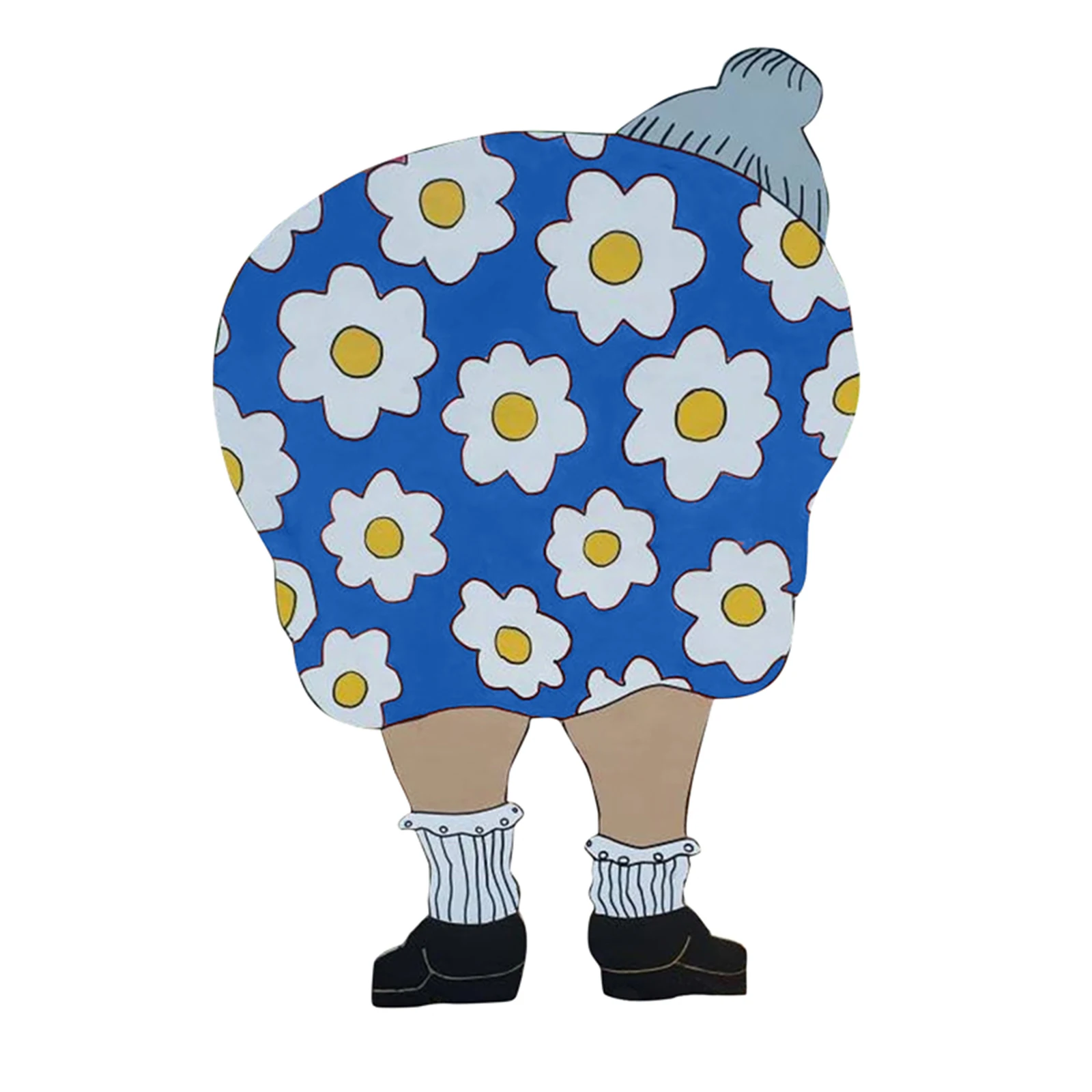 

40*26cm Old Lady Bent Over Gardening Yard Art Decoration for Original Crafts From Plastic for Garden Cottage Yard Decor