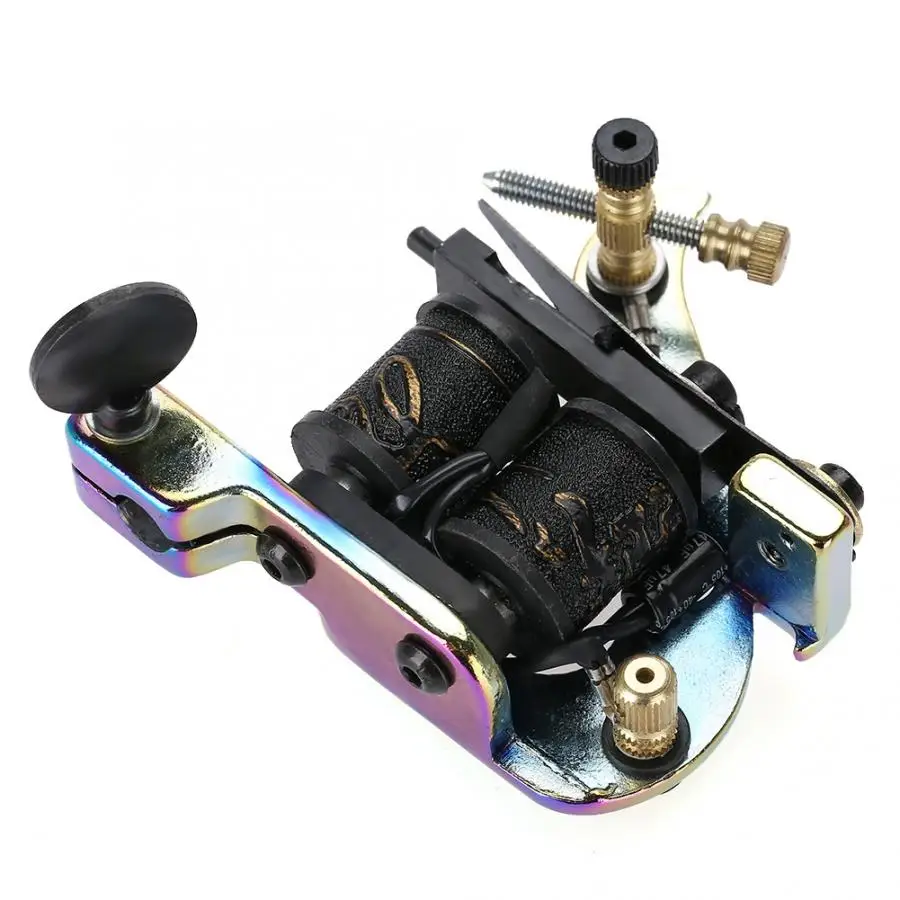 10 обмоток Профессиональный сплав Красочные Татуировки Машина Liner Shader татуировки