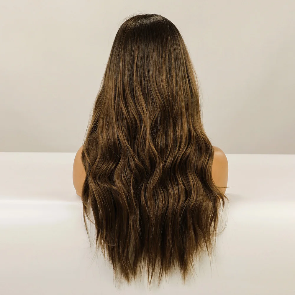 Парик для косплея блонд единорог длинный коричневый на сетке синтетические