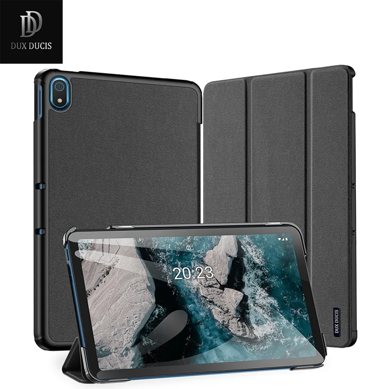

Dux Ducis Flip Pad Case For Nokia T20 2021 Foldable Stand Shock-proof Anti-knock Full Cover With Apple Pencil Holder Slot