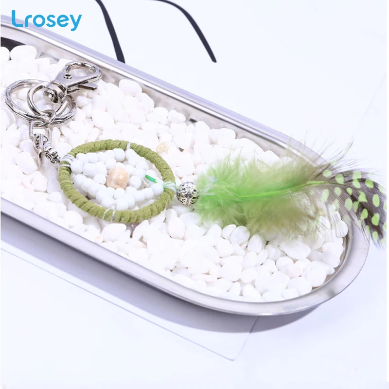 

Nordic Dreamcatcher Keychain kids room decoration bag pendant Gift home decoration accessories pearl Weave Hanging decoration