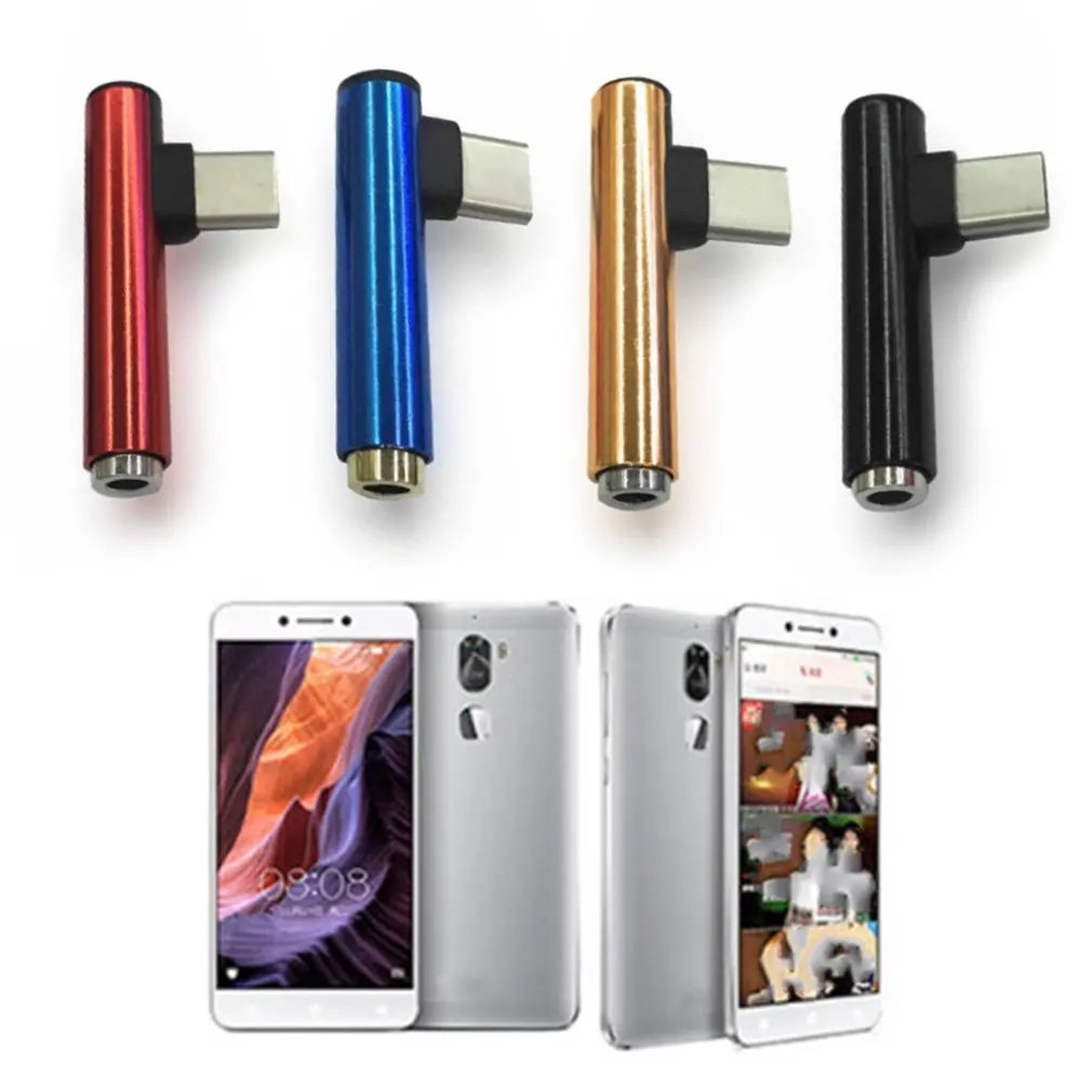 USB Type C Converter Earphone Adapter Type-C to AUX Audio Splitter Cable Headphone for Iphone Wireless Connector | Электроника