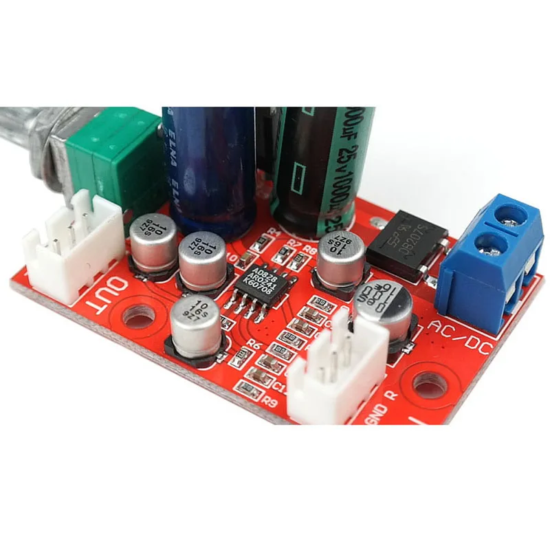 Переменный/постоянный ток AD828 динамический микрофон Стерео предусилитель