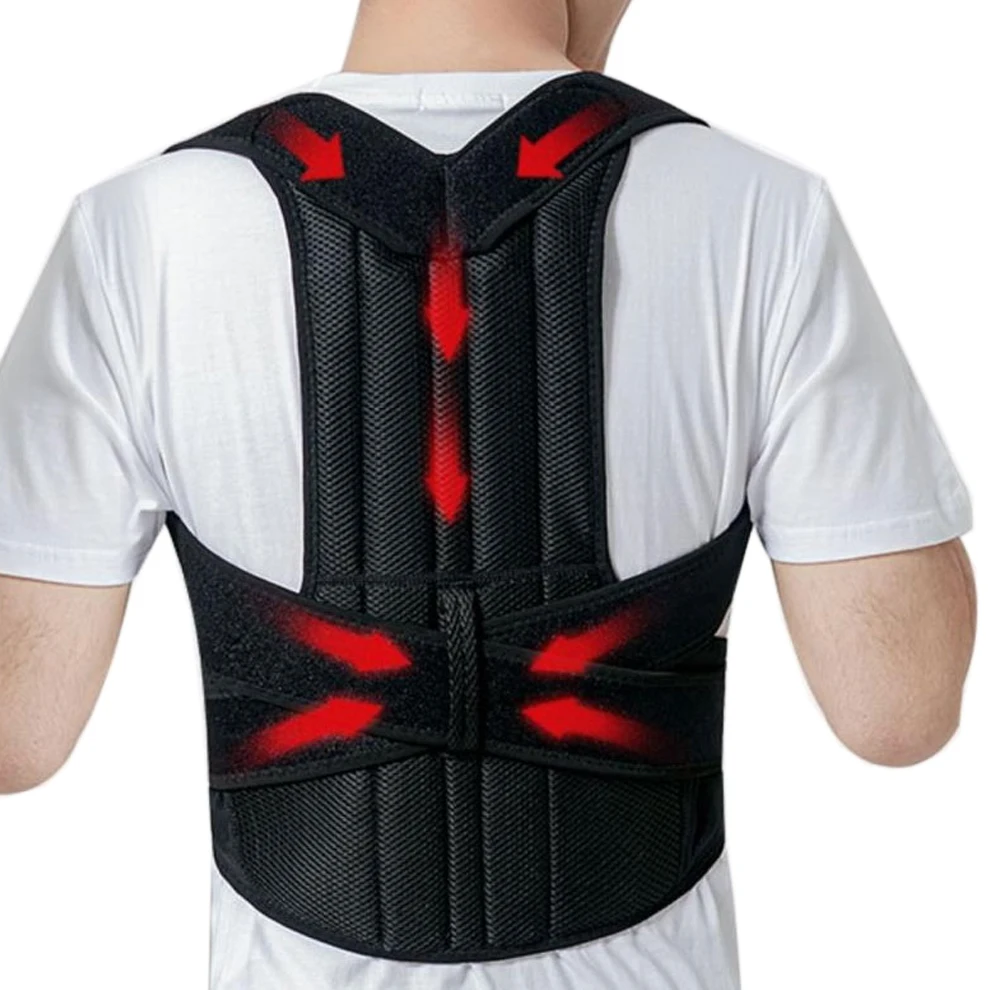 

Magnetic Bar Spine Back Support Belt Back Brace Shoulder Orthopedic Postural Protector Lumbar Posture Corrector Corset Women Men
