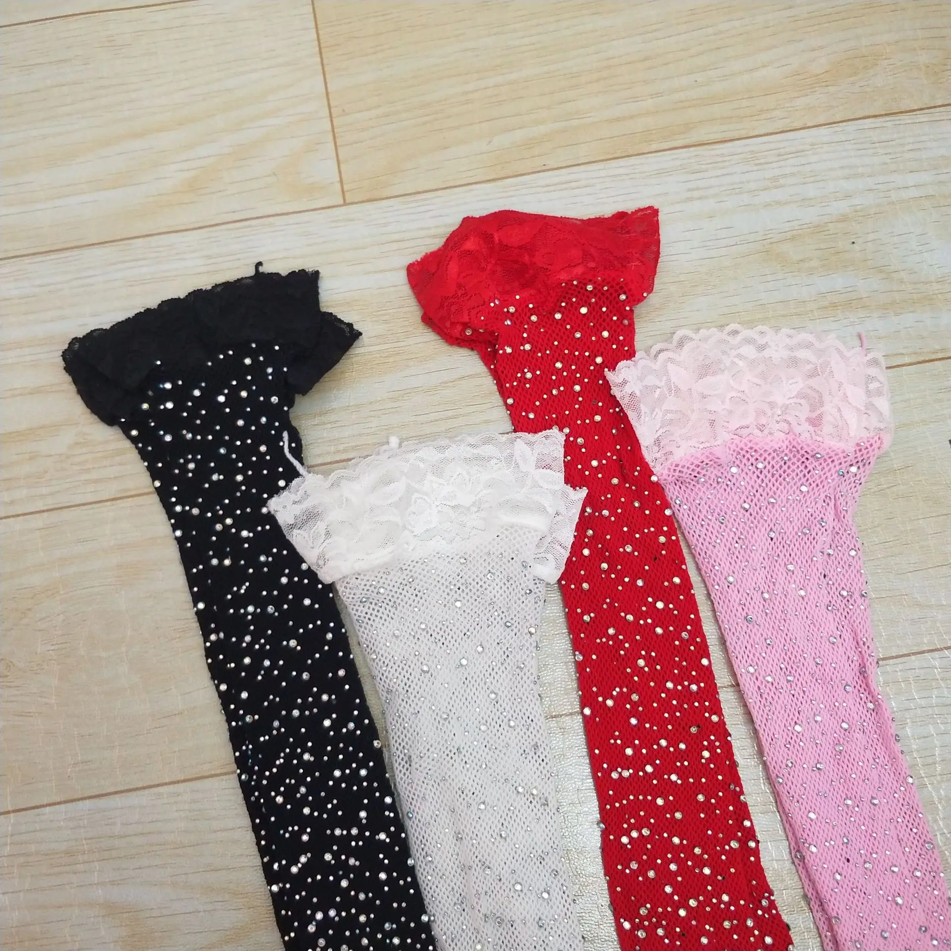 Новые модные сетчатые колготки из сетки с блестками для девочек чулки детские