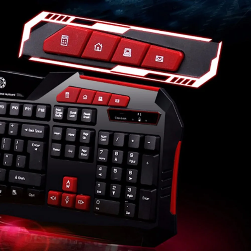 F1 Беспроводная клавиатура мышь USB игровой ПК Комплект геймер для игры домашний офис ноутбук Настольный эргономичный 2400 точек/дюйм водонепроницаемый
