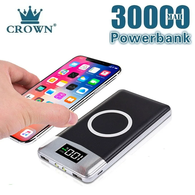 Беспроводной внешний аккумулятор Qi на 30000 мА · ч для IPhone Samsung Huawei Xiaomi|Внешние