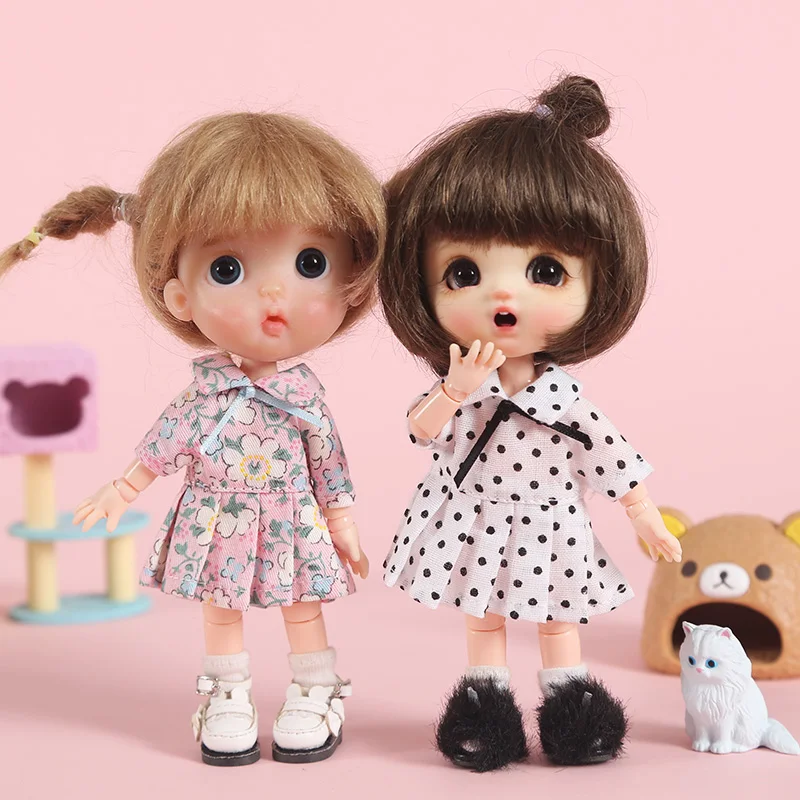 Новая Одежда для куклы 13 стилей Милая юбка в горошек/цветов 1/12bjd obitsu11 mollys ob11