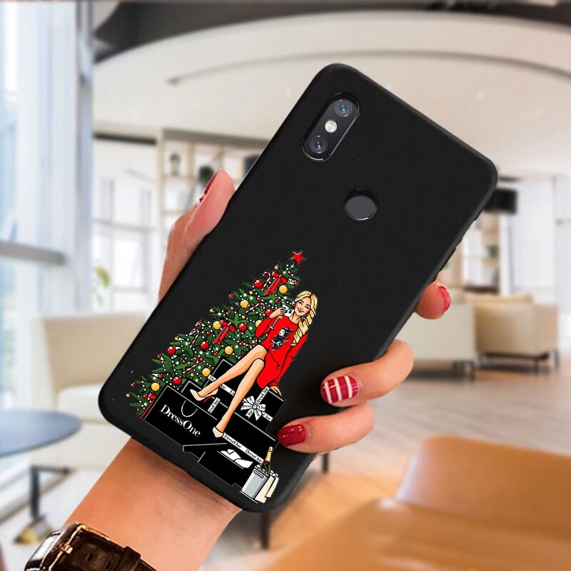 Модный Рождественский мягкий чехол из ТПУ для девушек Redmi Note8 Note 8T Note9Pro Max Note10 10PROMAX