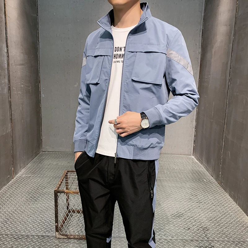 Комплект спортивной одежды для мужчин модная повседневная куртка с принтом и