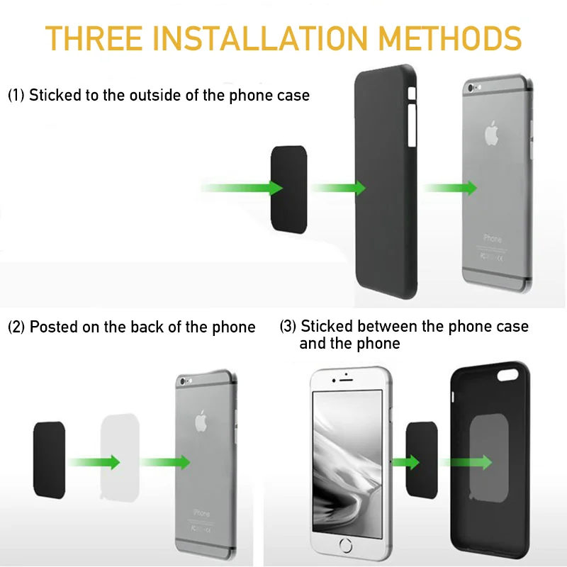 1pcs/3pcs/5pcs Sticker Metal Plate disk iron sheet for Magnet Mobile Phone Holder For Magnetic Car Stand holders | Мобильные