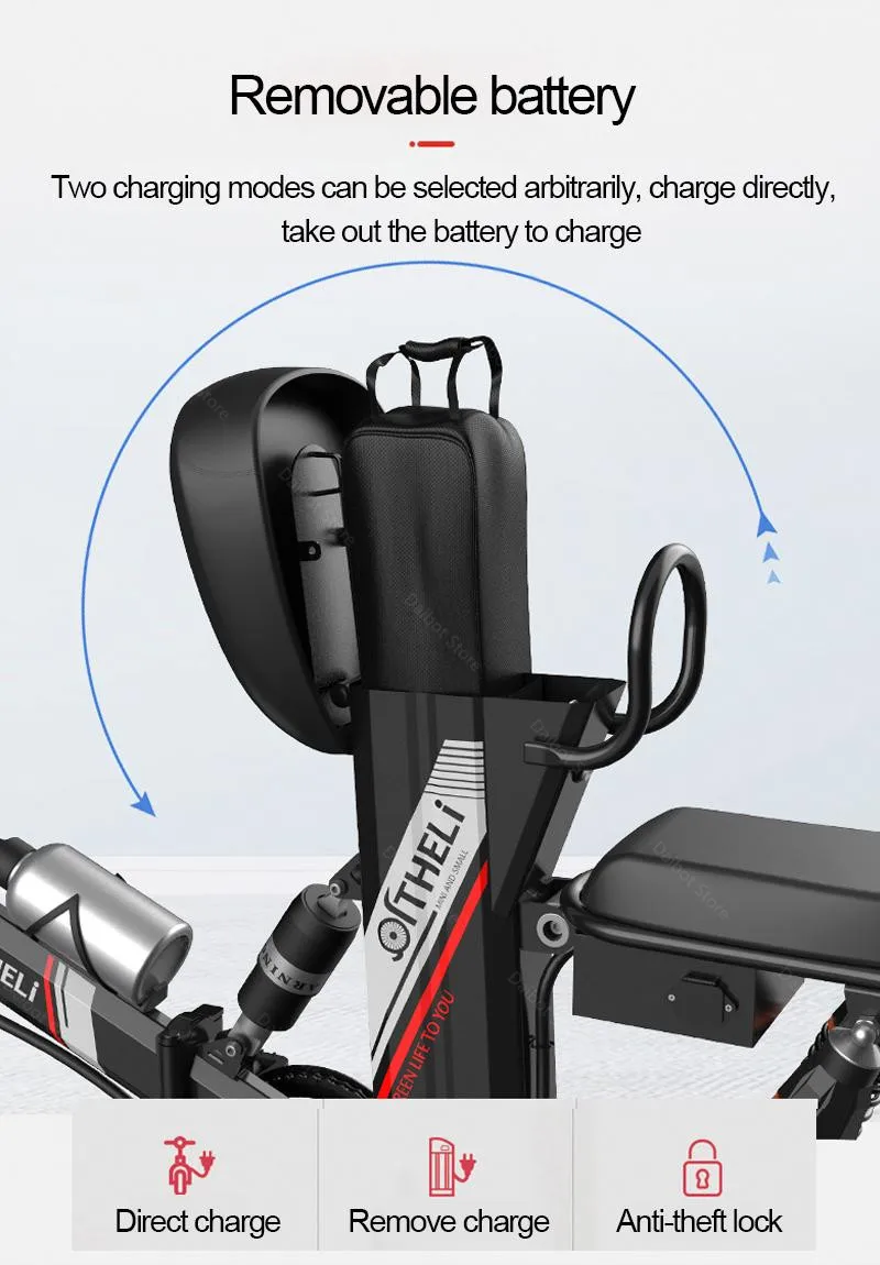 Электровелосипед Daibot E складной электрический велосипед с двойной