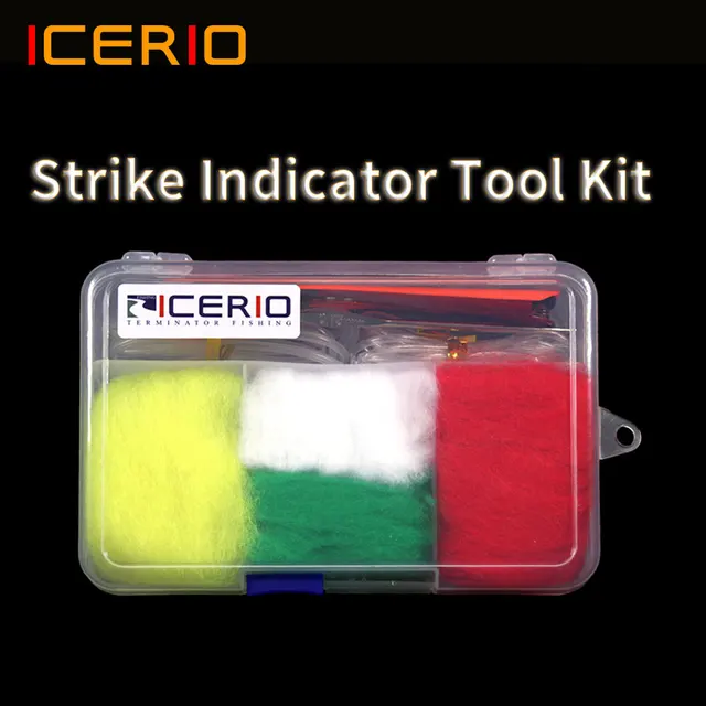 ICERIO 1 Set Fly Fishing Accessories Fly Fishing Strike Indicator Tool Kit-Threader Cutter Tool/Egg Yarn /Wool Indicator/Tube 1