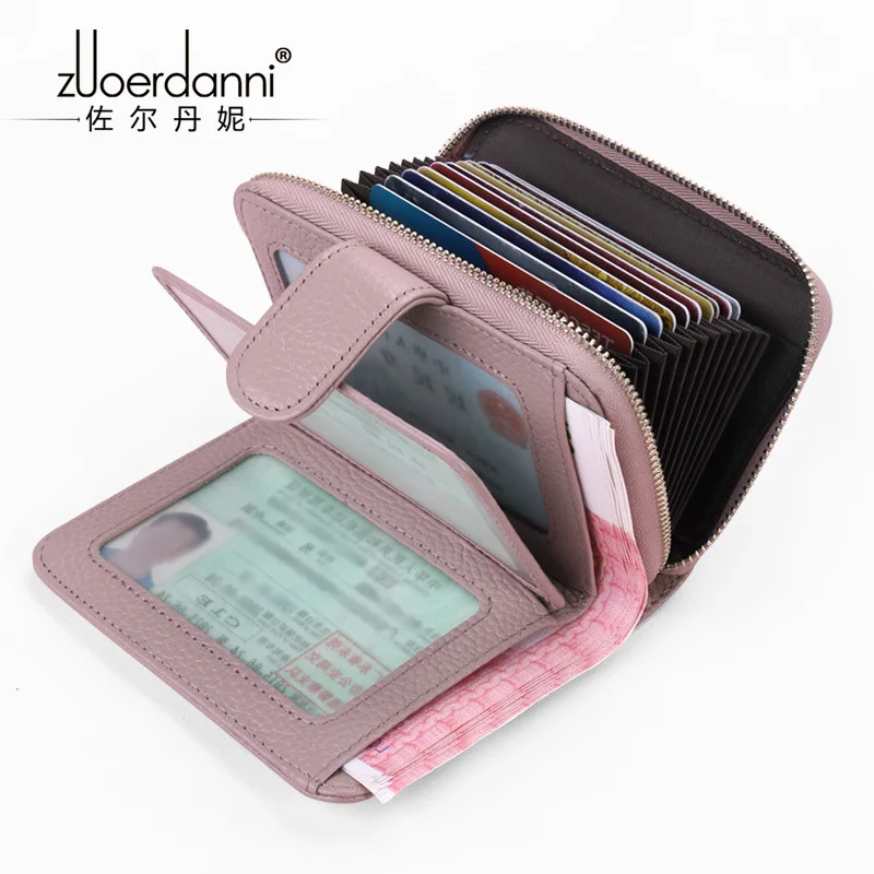 Кошелек из натуральной кожи для мужчин и женщин многофункциональный Дамский