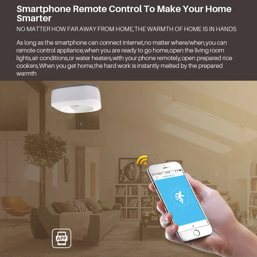Умный Wi-Fi PIR датчик движения Инфракрасный телесный датчик сигнализации приложение дистанционное управление работает с IFTTT умный дом автоматизация