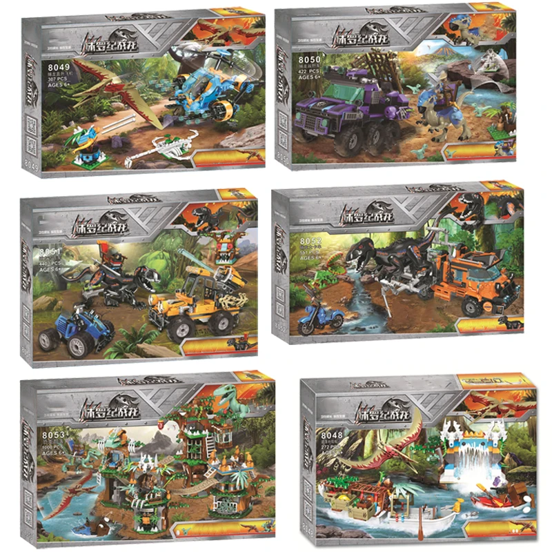 272-1000 шт. Парк Юрского периода Динозавр дерево домик игровой набор строительные