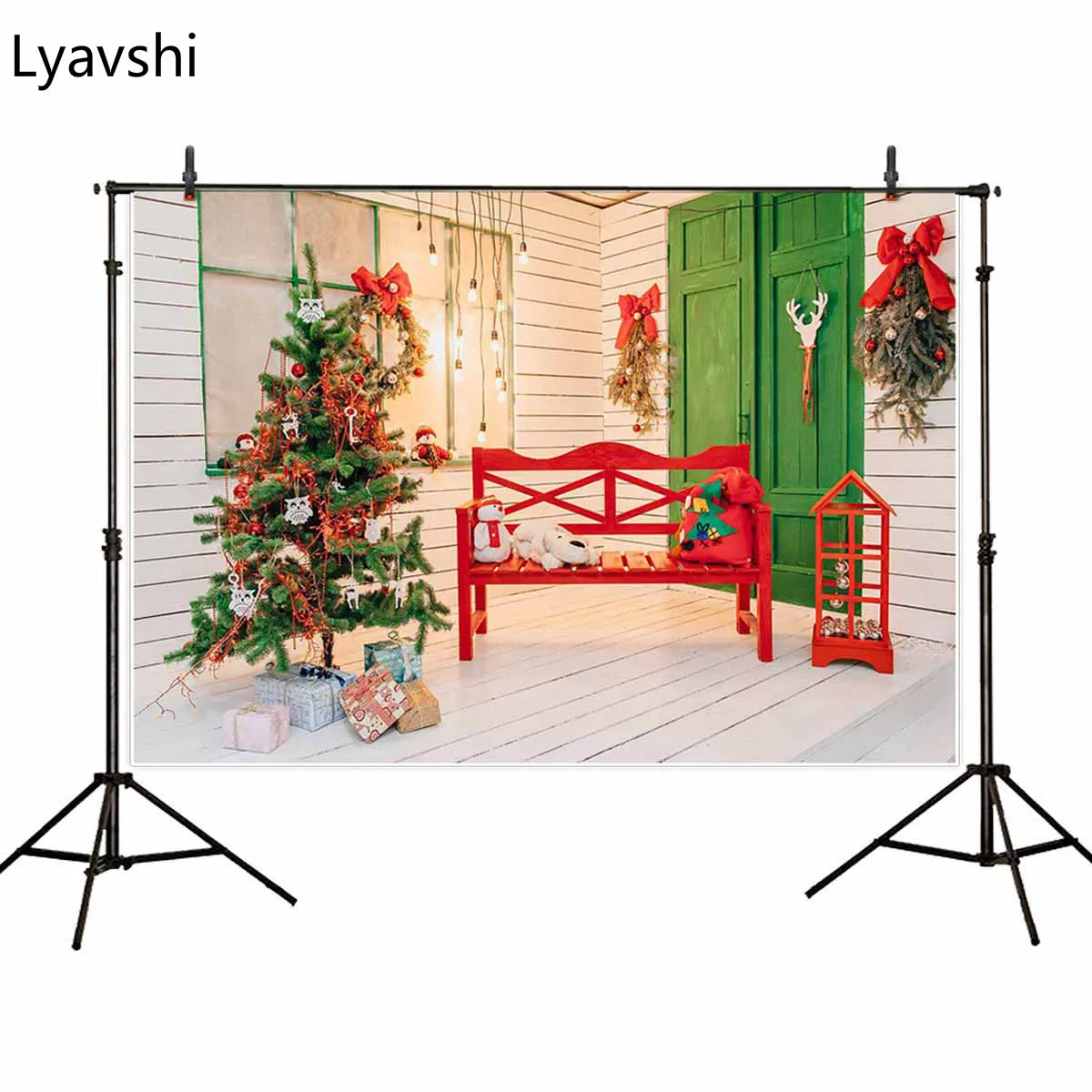 

Фон для фотосъемки Lyavshi, Рождественский фон для фотосъемки в помещении, деревянное украшение, Подарочный фон для фотостудии, семейный фон дл...