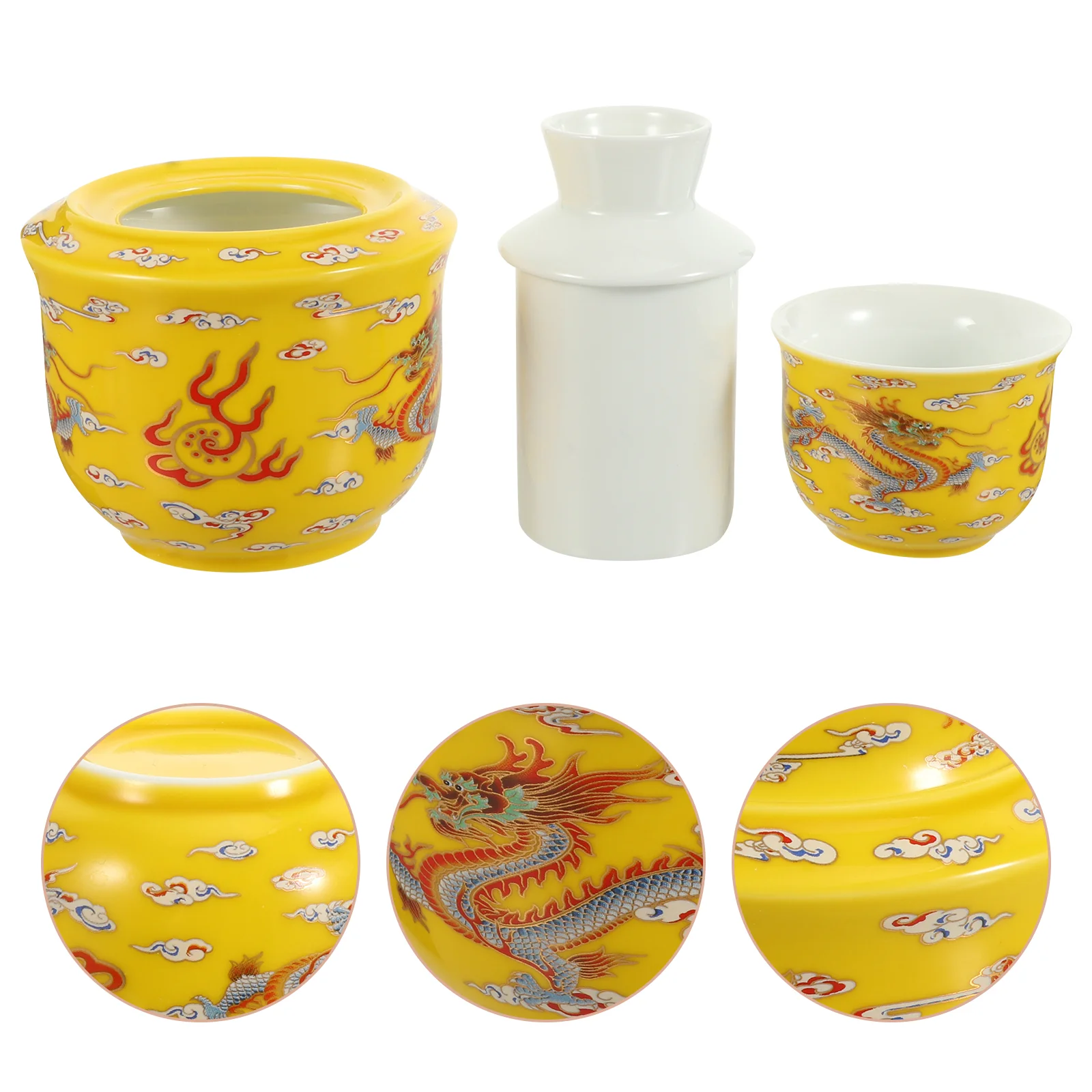 

1 set of Ceramic Warmer Household Drinking Cups Simple Warmer