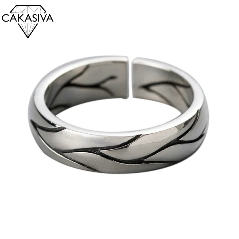 

S925 Sterling Silver Thai Silver Ring Fashion Woven Girls Open Ring Vintage Thai Silver Ring for Women Gift Jewelry