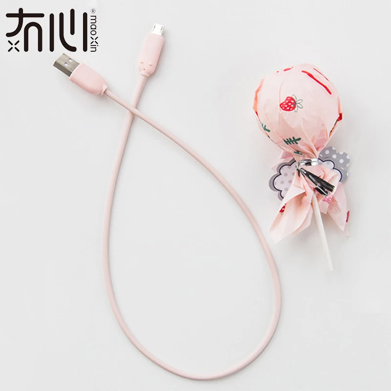 Maoxin type-c usb кабель милый леденец посылка розовый фиолетовый зеленый серый синий многоцветный usb c зарядный кабель для huawei Xiaomi
