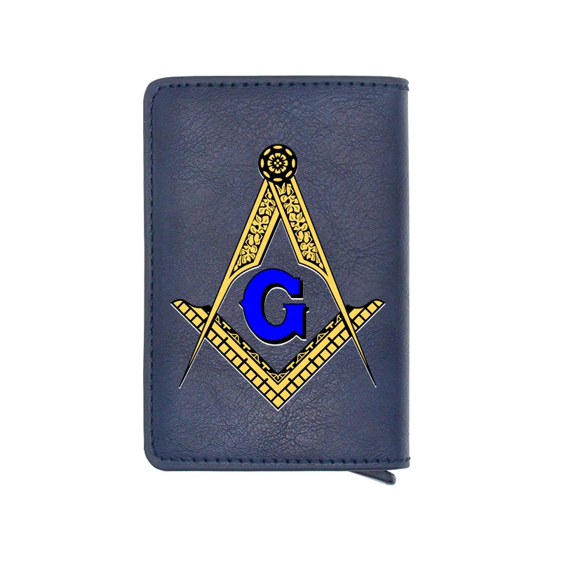 Классические кошельки с логотипом Masonic винтажные мужские и женские кожаные