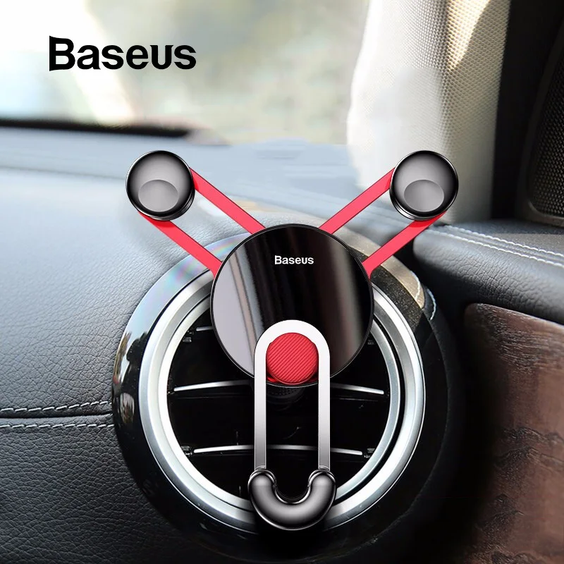 Автомобильный держатель для телефона Baseus, гравитационное крепление на вентиляционное отверстие, держатель для мобильного телефона, подставка для iPhone, USB C, кабель для Xiaomi Mi9, зарядный кронштейн