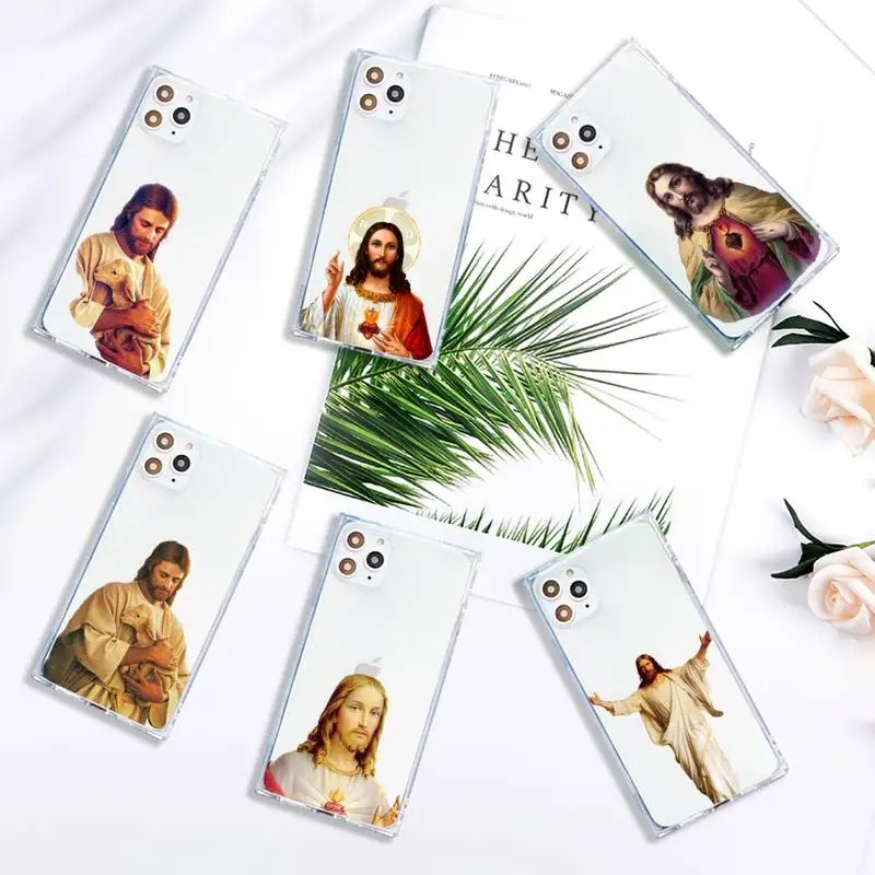 

Christian Religious Jesus Faith Phone Case Transparent for iPhone 7 8 11 12 se 2020 mini pro X XS XR MAX Plus