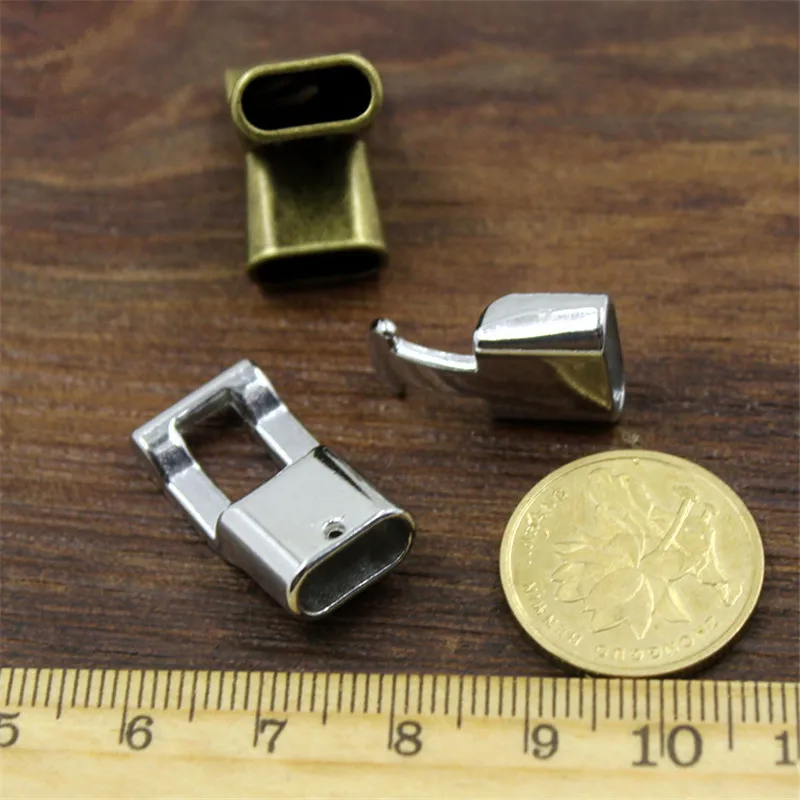 

5pcs/lot Bracelet End Clasps Hooks fit 10x4mm Rectangle Hole Leather Connectors for DIY Jewelry Making