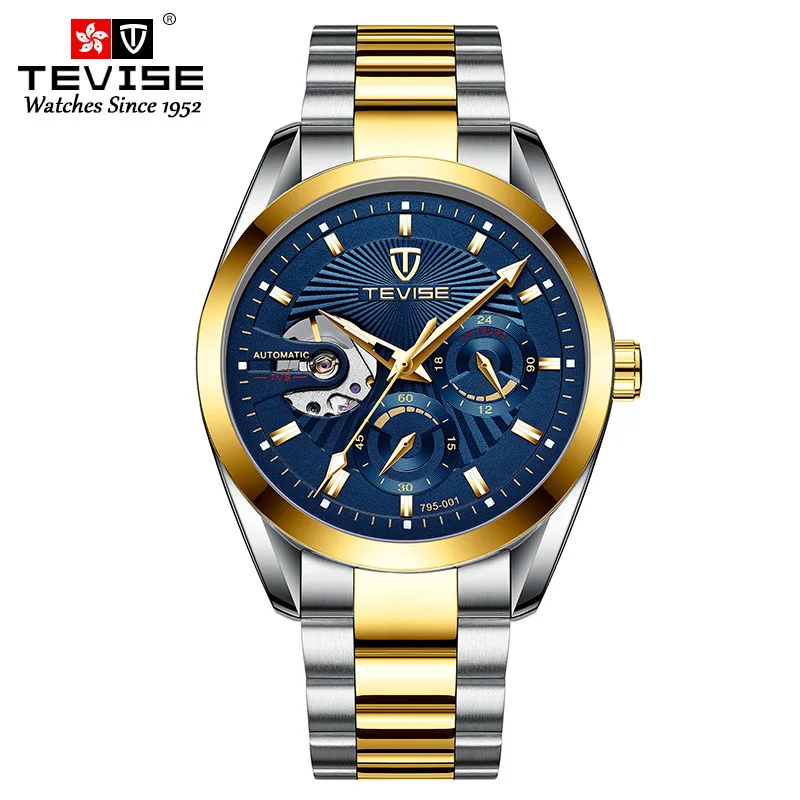 Watches Mens 2022 TEVISE 795-001 Stainless Steel Case Band Business Wristwatch Mechanical Automatic Watch Luminous Tool Dropship | Наручные
