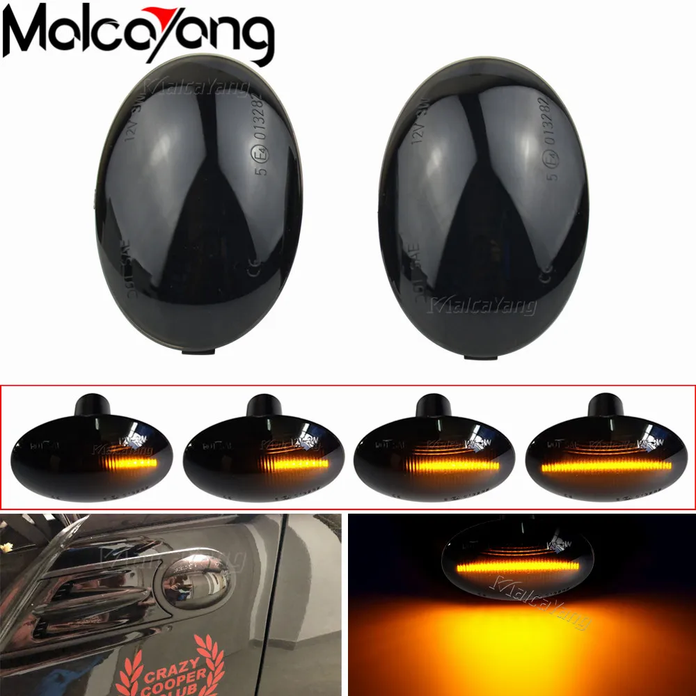 

Для BMW MINI Cooper R55 R56 R57 R58 R59 CL-R56-LSM-SM 2007-2013 светодиодный Динамический указатель Поворота Боковой габаритный светильник онарь последовательная л...