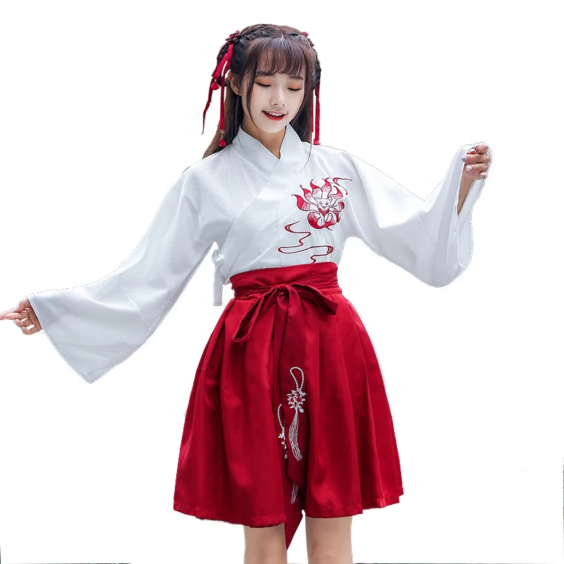 

Chinese Traditional Costume for Women Ancient Hanfu Clothing Cosplay Lady Elegant Tang Costume for Stage Spandex