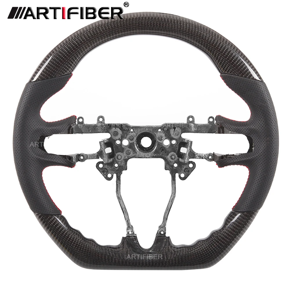 

Race display 100% Real Carbon Fiber Black Steering Wheel for Honda City，Civic,Jazz,Fit