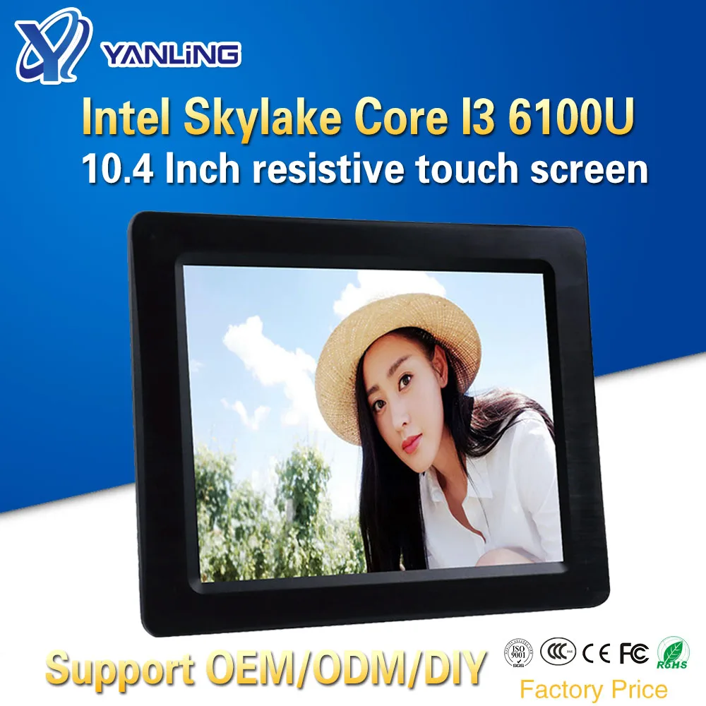 Yanling 6 го поколения Intel Skylake Core i3 6100U все в одном мини ПК Двойной гигабитный Lan Ubuntu