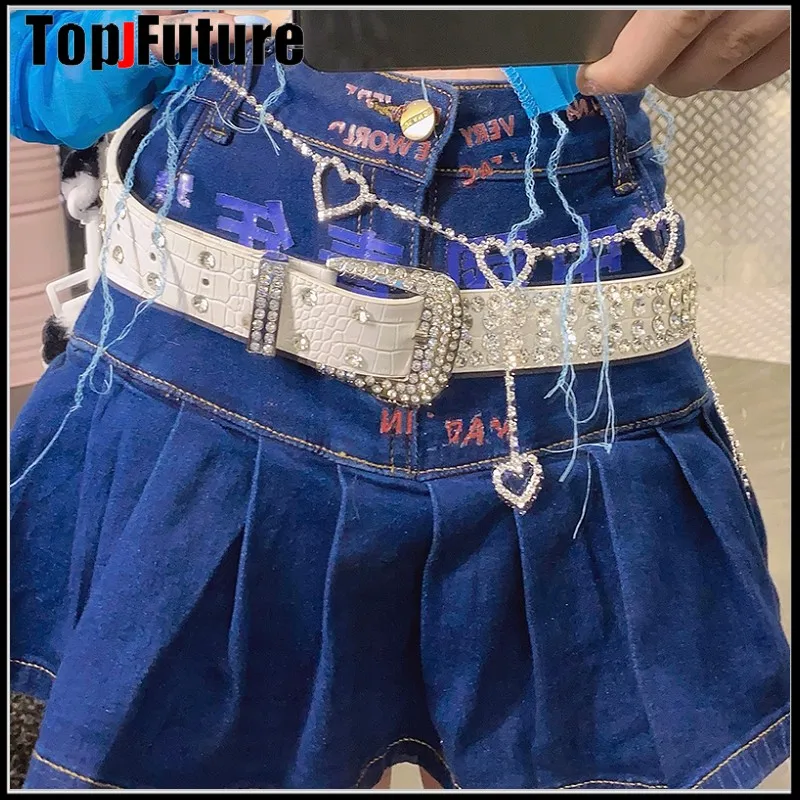 Ковбойский Блестящий ремень в западном стиле из искусственной кожи для женщин и