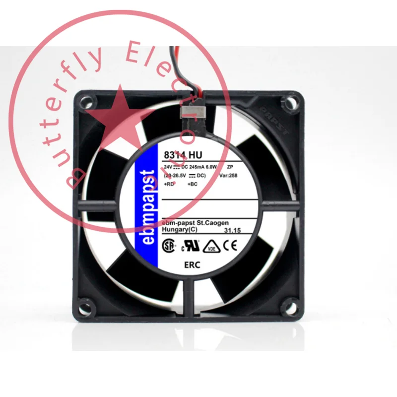 

Новый оригинальный немецкий Вентилятор охлаждения 24 в 6,0 Вт 8314HU 8 см 8032 80*80*32 мм